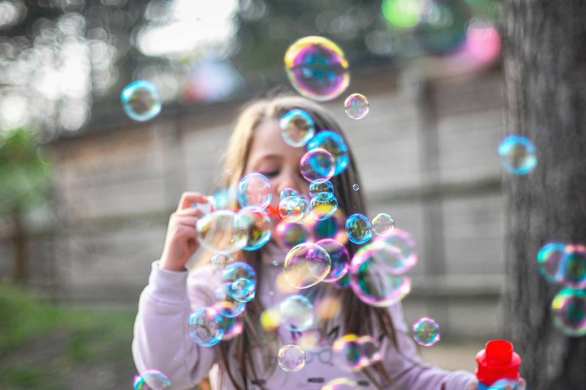 Girl Bubbles Play